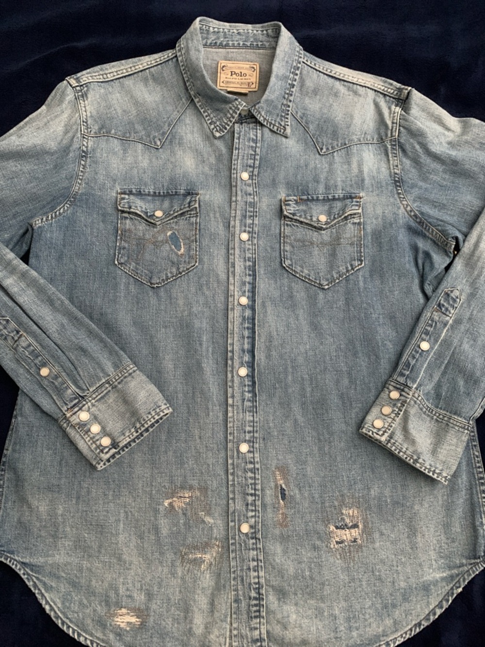 Polo Ralph Lauren Blue Denim Shirt - Picture 5 of 15